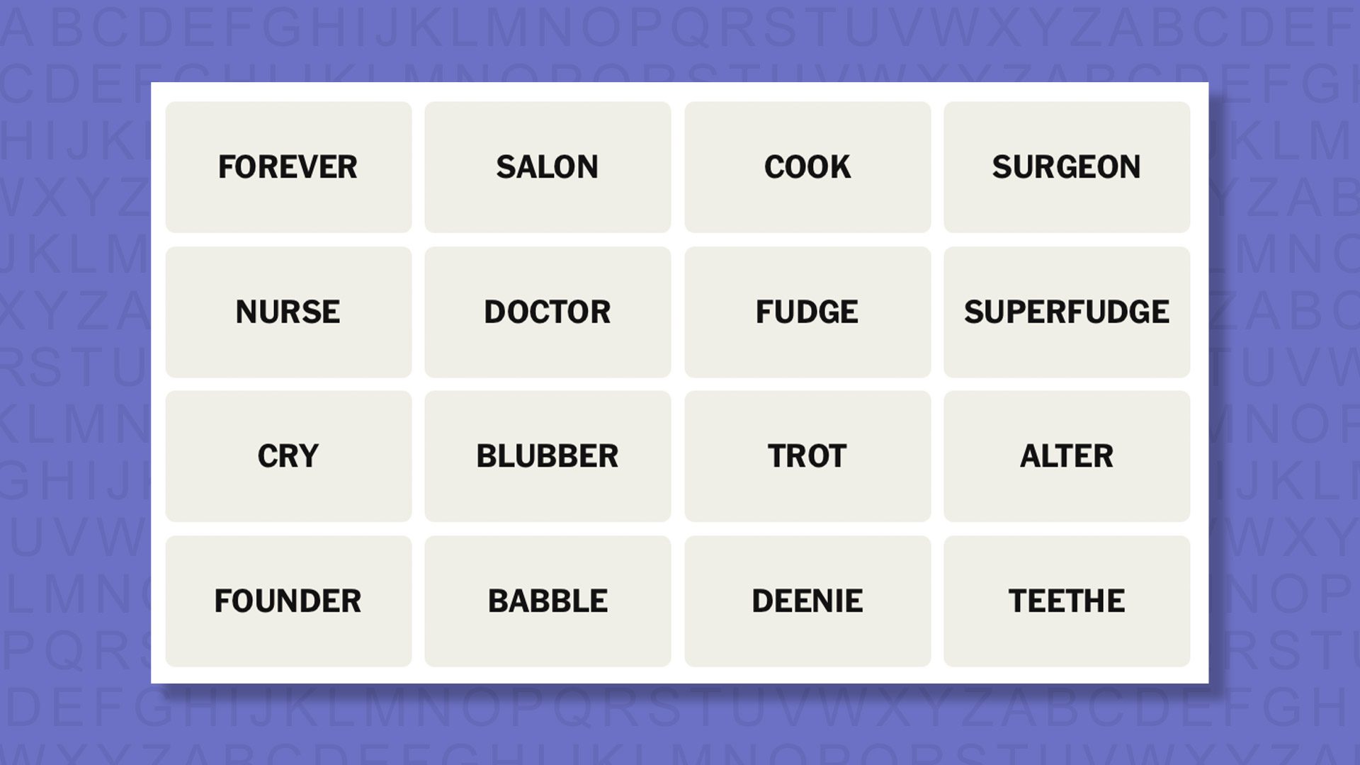 NYT Connections hints for game 1073 on a purple background