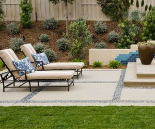 patio pavers with pebbles in San Diego, California