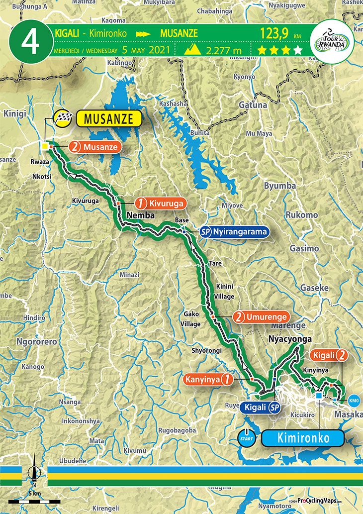 stage 4 map 2021 Tour du Rwanda