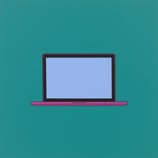 Untitled (laptop turquoise) 2014.
