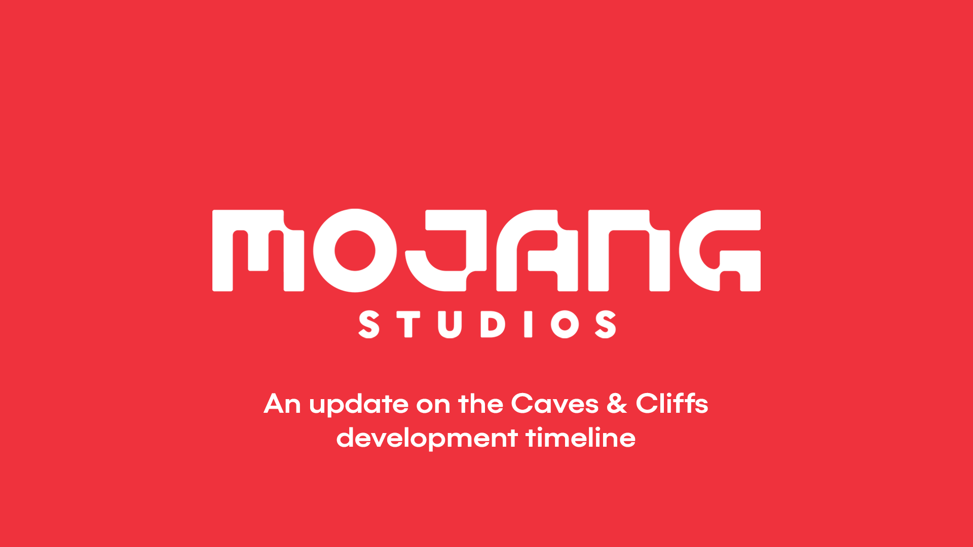 Minecraft Caves & Cliffs Update Delay Announcement