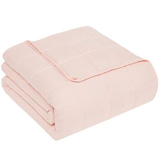 Cuteking Weighted Blanket for (7lbs, 40"x 60", Twin, Pink) Heavy Blanket for 90-100lbs, Weighted Blanket for Cooling & Heating With Premium Glass Beads, Soft Thick Blanket All-Season