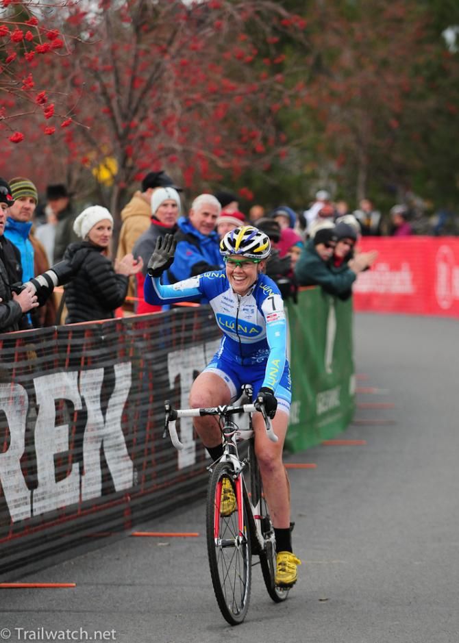 Georgia Gould (Lun Pro Team) taking second place and preserving her chance to win the USGP series title on Sunday