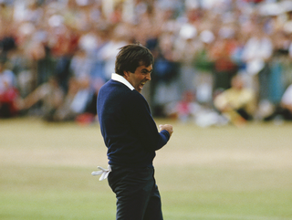 Seve reacts to the happiest moment of his sporting life in 1984