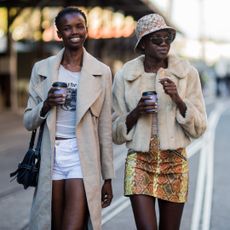 Two women at fashion week