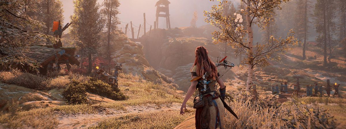 Aloy exploring the open world in Horizon Forbidden West Remastered