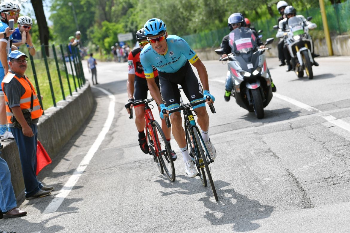 Luis Leon Sanchez (Astana) in a breakaway