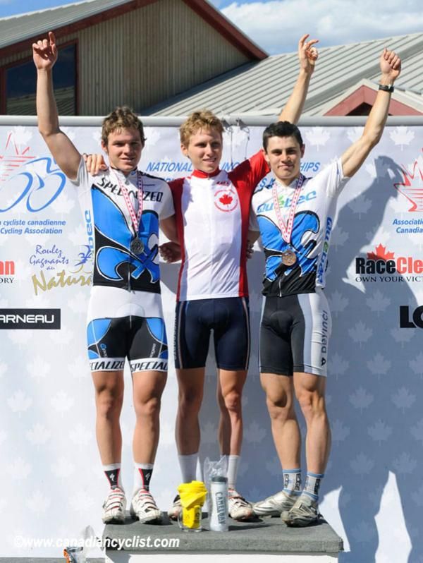 U23 Men's podium: Francis Morin, Jared Stafford, Simon Lalancette