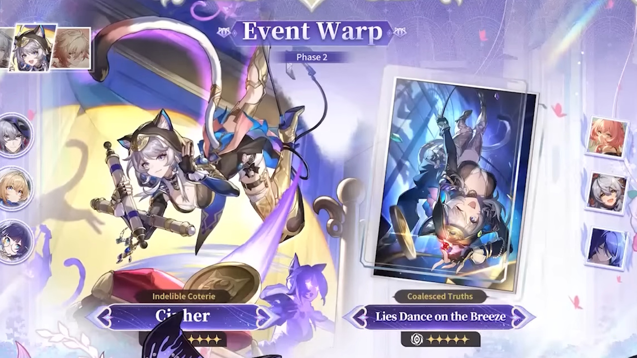 Honkai Star Rail banners - Cipher in version 3.7