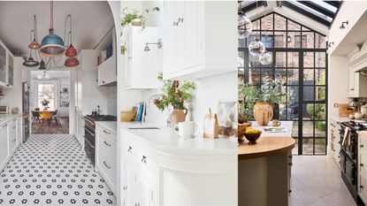 montage of three kitchens