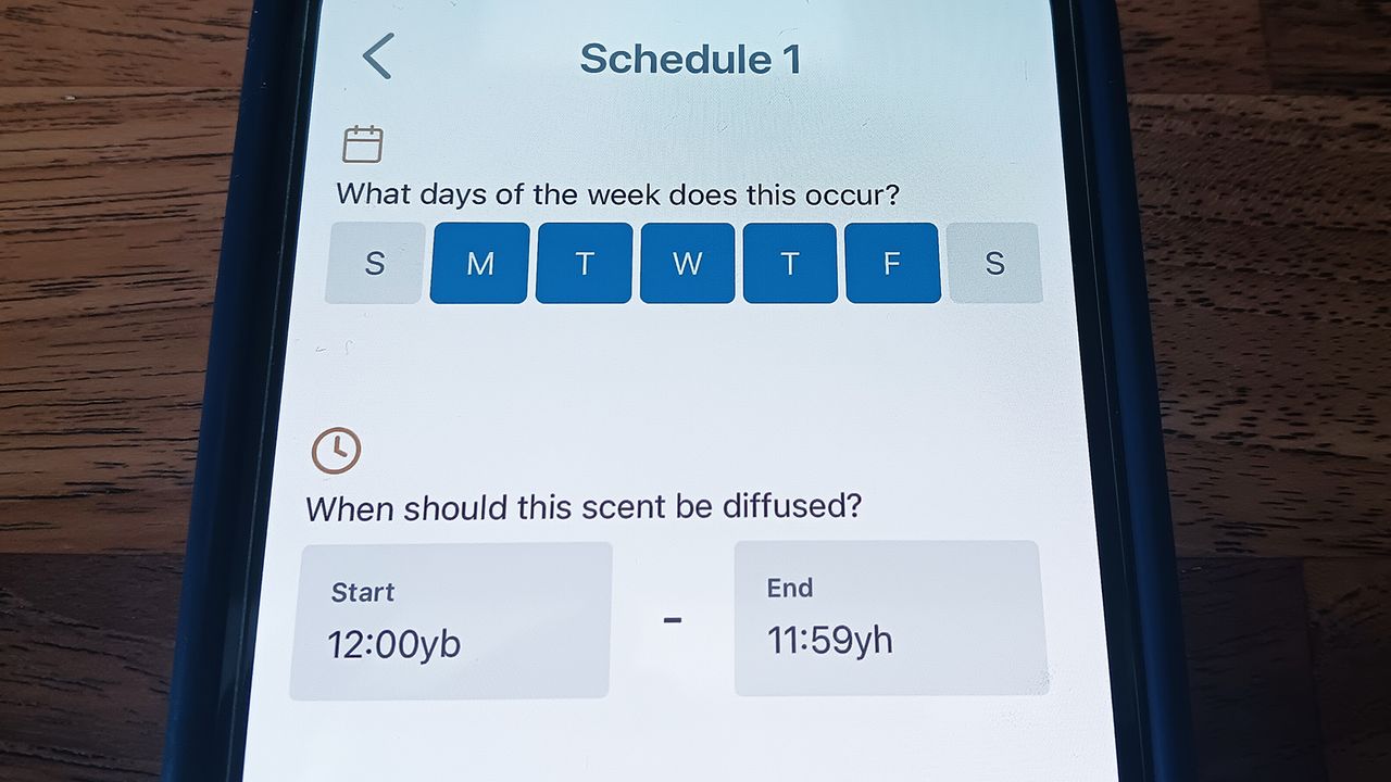 AromaTech app display