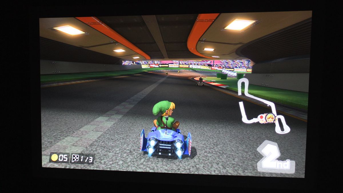 Mario Kart's bright and bold colors were exceptionally good on the W1700