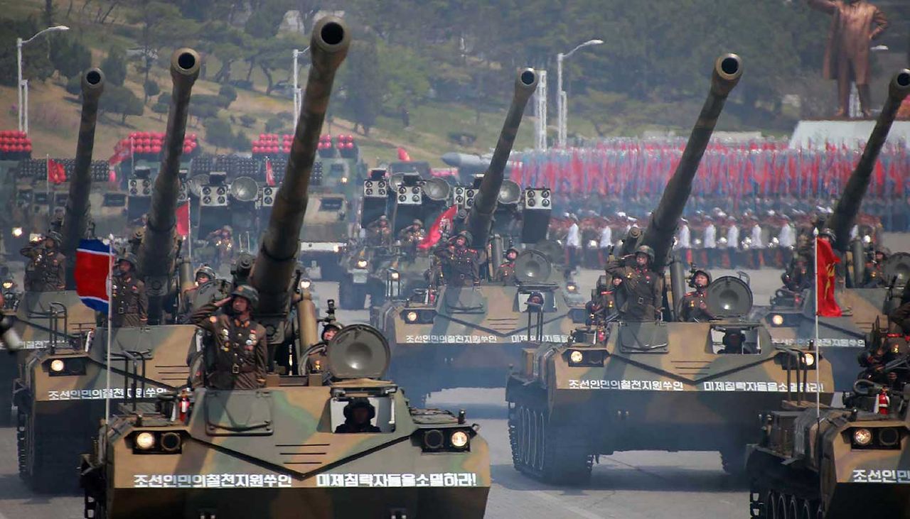 The Korean People’s Army military parade in Pyongyang, April 2017