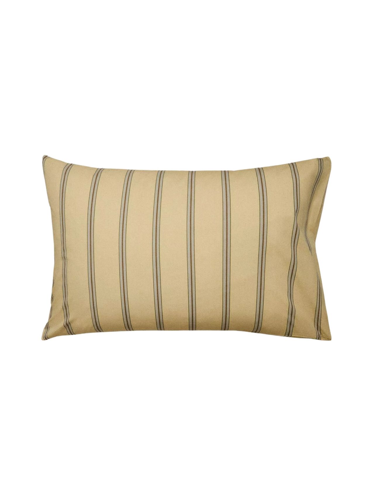 Yellow Striped Percale Pillowcase