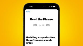 L'iPhone dispone già di diverse funzioni che utilizzano l'apprendimento automatico, come Personal Voice (sopra) che può creare una replica quasi esatta della vostra voce.