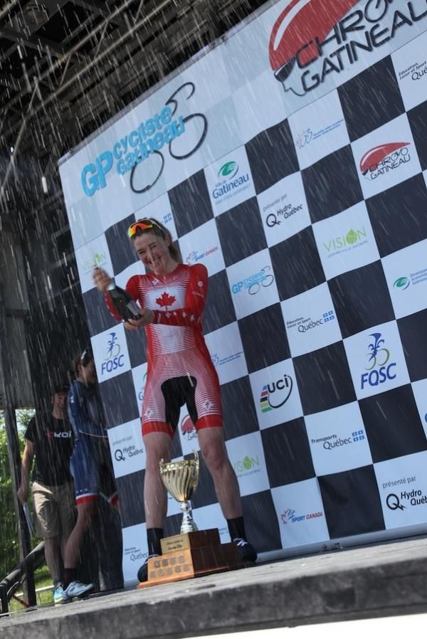 The Canadian crowd loved seeing Hughes win and she showered them