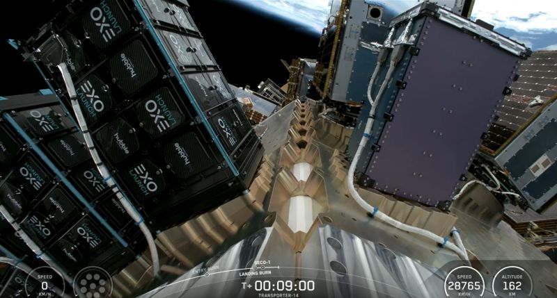 ForgeStar-1, seen on the SpaceX Transporter-14 rideshare rocket. 