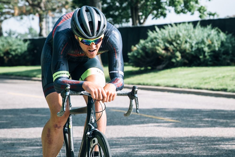 Mac Brennan of Hincapie Racing rounded out the top ten with a time of 10:18.91. The race's Merckx style time trial means there are lots of different ways riders rest their hands on the bars