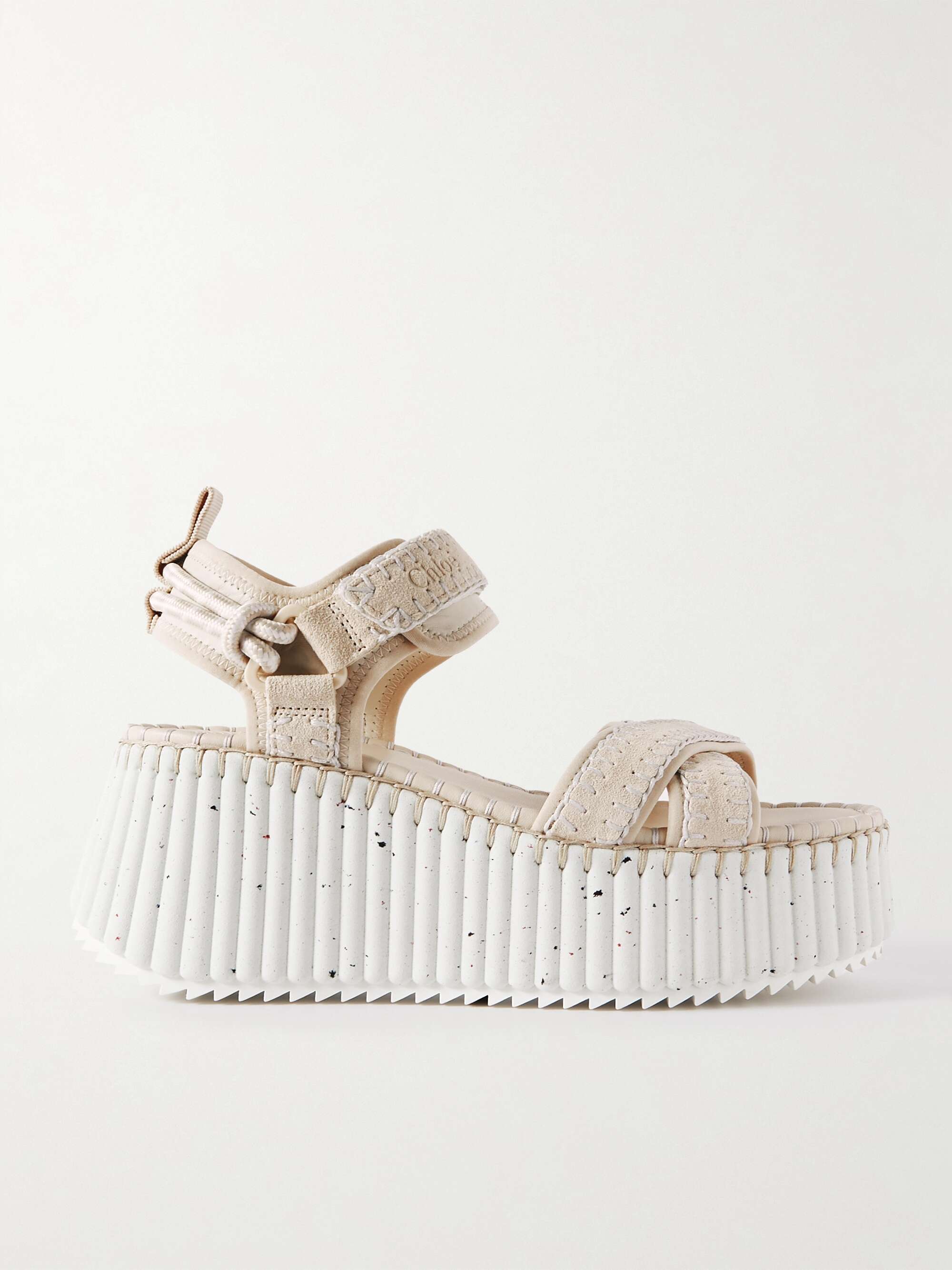 + Net Sustain Nama Suede and Leather Platform Sandals