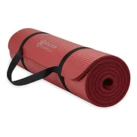 Gaiam Essentials Thick Yoga Mat With Easy-Cinch Strap