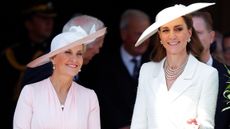  Sophie, Duchess of Edinburgh and Catherine, Princess of Wales attend the Order of the Garter service at St. George's Chapel