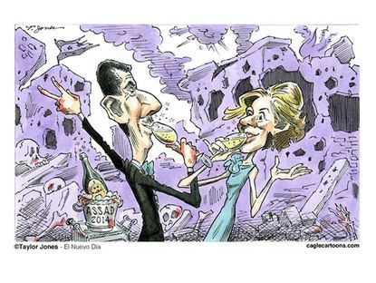 Political cartoon Syria Assad