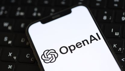 OpenAI logo on a smartphone screen