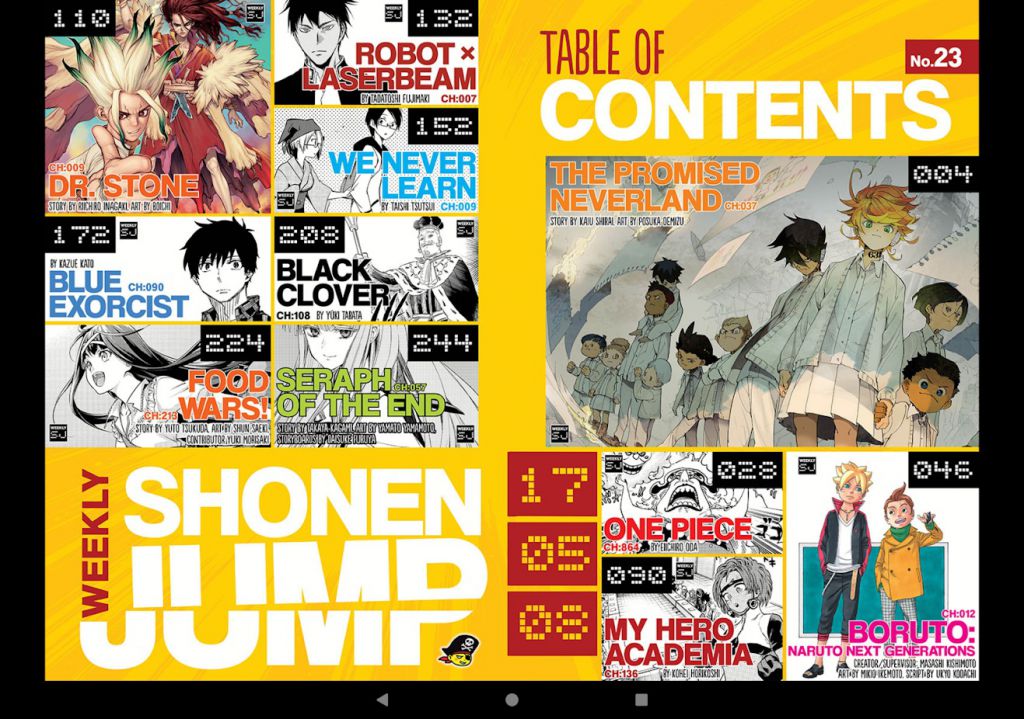 shonen jump comic book reader apps