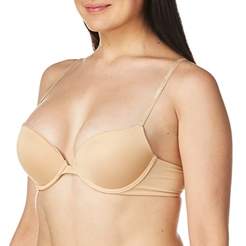 Calvin Klein Women's Constant Push Up Plunge Bra Bra, -Bare, 34c