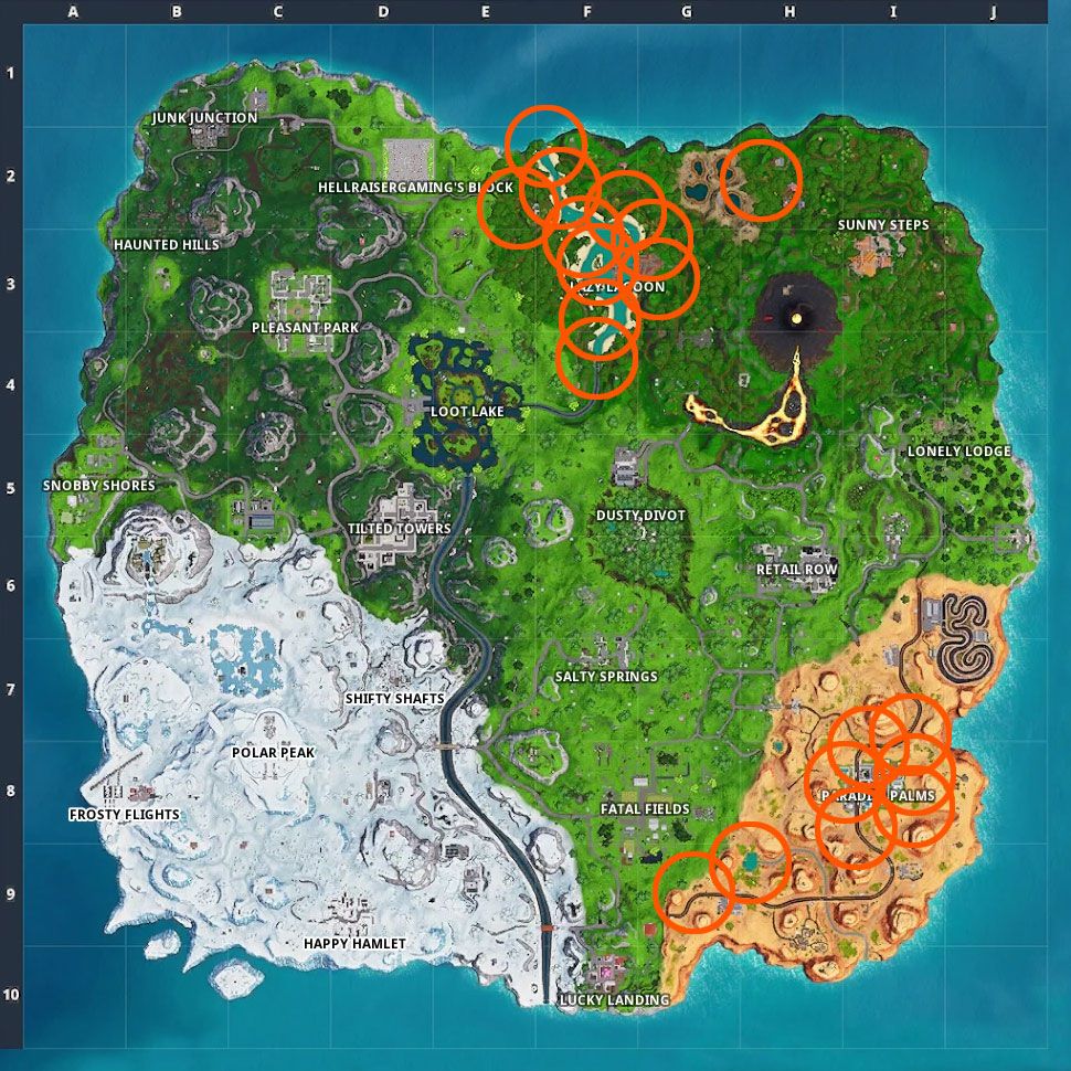 Fortnite Coconut Locations Where To Find Fortnite Coconuts And How To Boost Your Health Or 5167