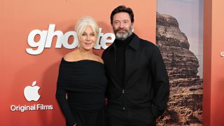 Jackman and Furness posing at the premiere of Ghosted in 2023