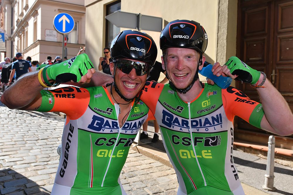 Paolo Simion and Mirco Maestri (teammates Bardiani CSF) go 1-1 in final stage of Tour of Croatia