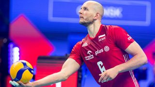 Bartosz Kurek of Poland seen in action during the Men Volleyball Nations League match between Poland and Slovenia