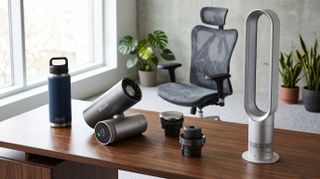 cooling desk accessories on a desk
