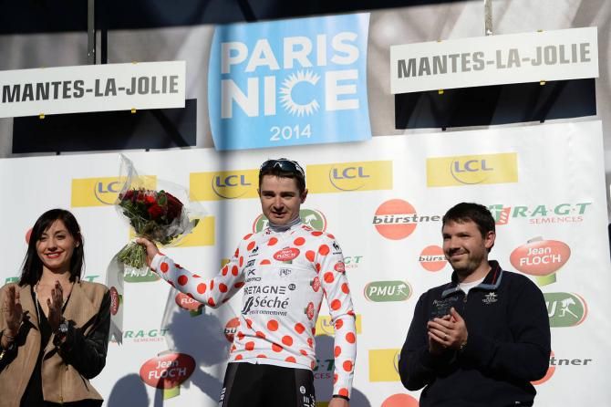 Christophe Laborie (Bretagne-S&eacute;ch&eacute; Environnement) in the polka dot jersey