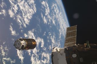 Japanese H-II Transfer Vehicle (HTV) Approaches the ISS