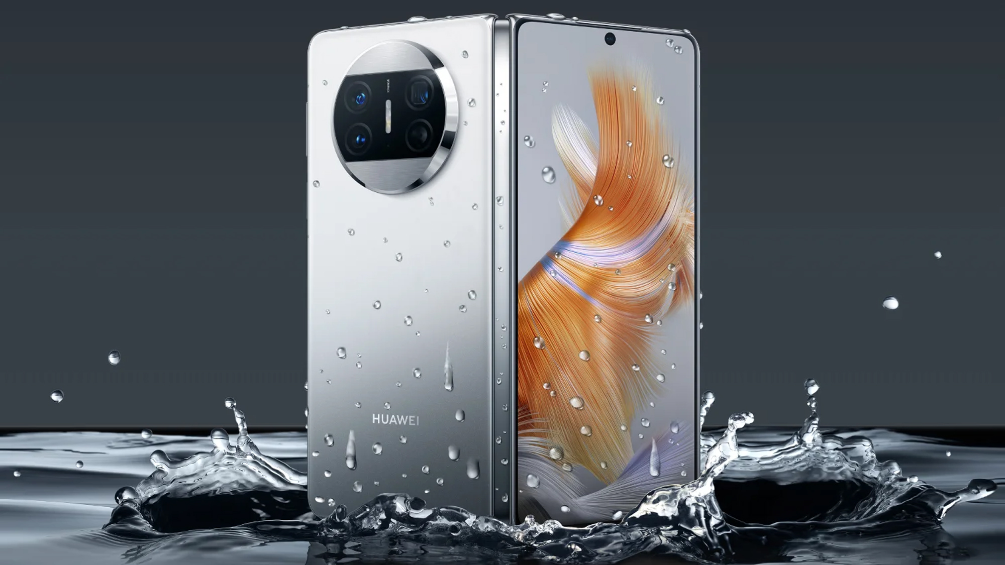 Huawei Mate X3 water splash press picture