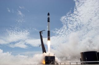 “Still Testing," the second flight of Rocket Lab's Electron carbon-composite launch vehicle, lifted off from Māhia Peninsula in New Zealand with "The Humanity Star" on Jan. 20, 2018.