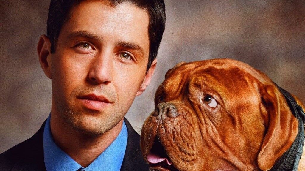 Josh Peck and &#039;Hooch&#039; the dog in Disney Plus reboot of Turner and Hooch