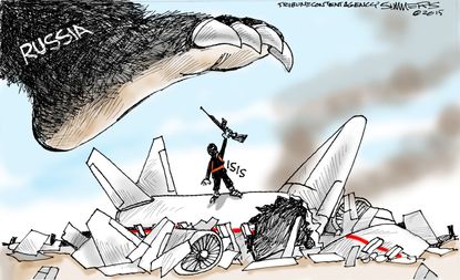 Editorial cartoon world Paris Attacks Russia ISIS