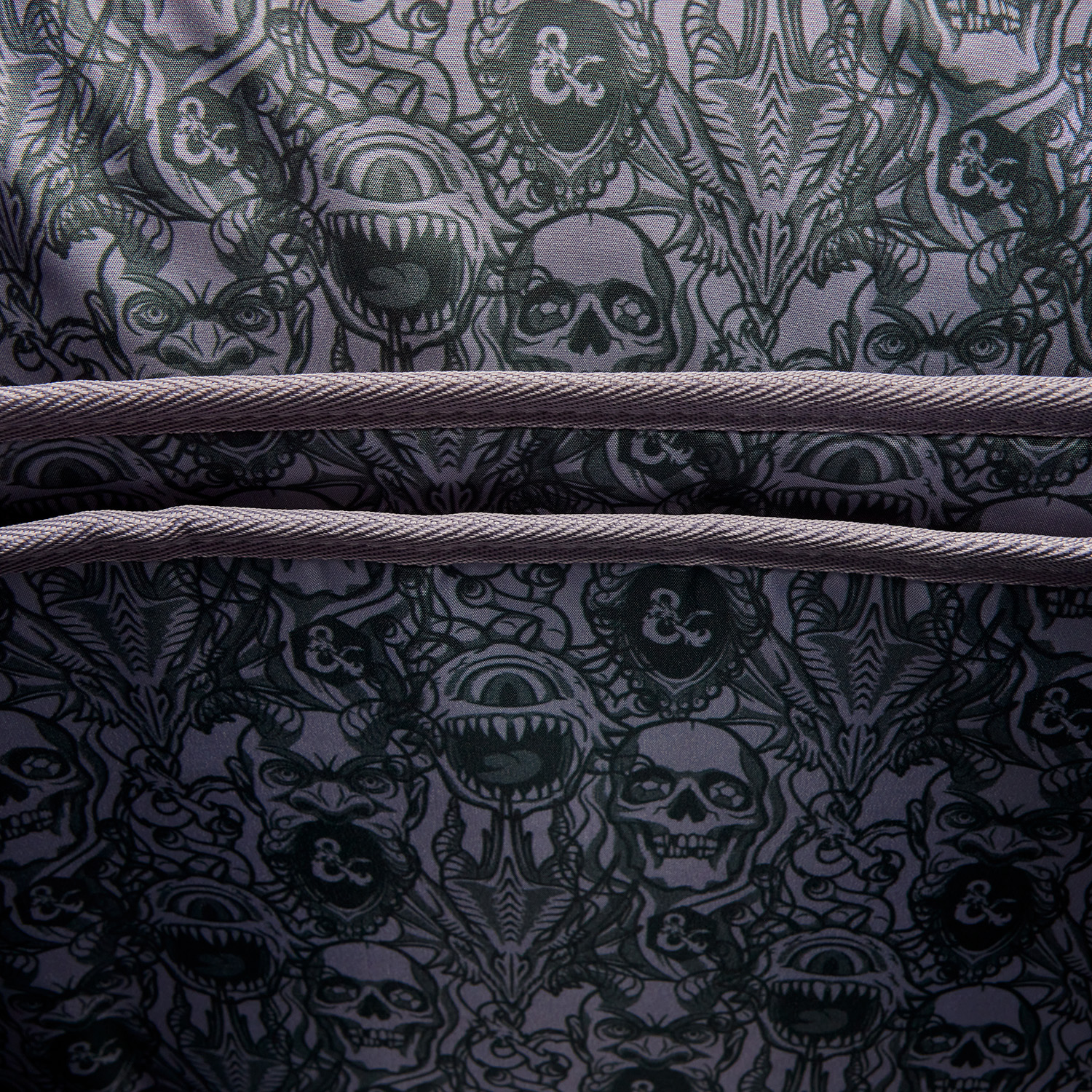 Interior pattern with various monsters from D&D repeating across it