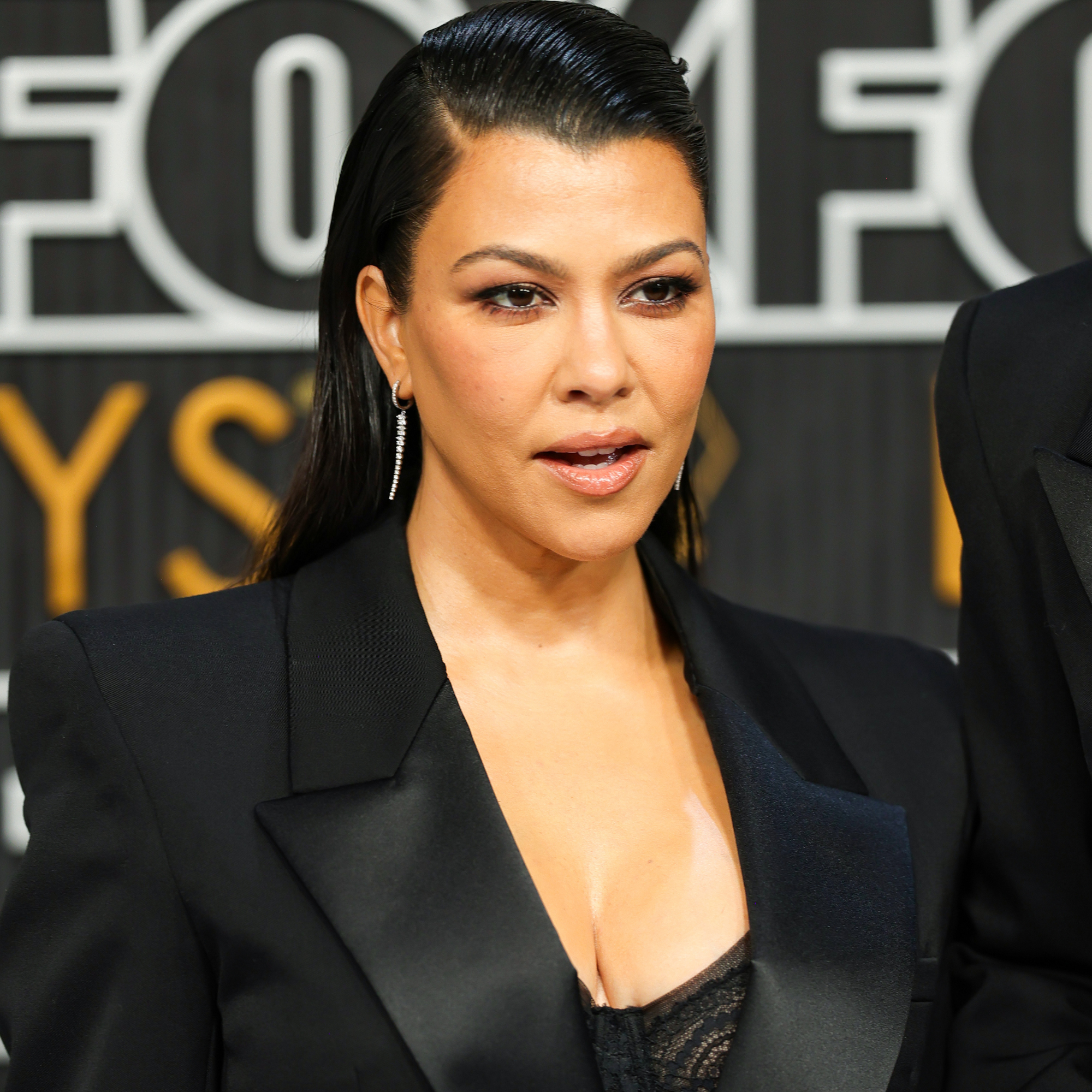 Kourtney Kardashian attends the 75th Primetime Emmy Awards at Peacock Theater on January 15, 2024 in Los Angeles, California. (Photo by Neilson Barnard/Getty Images)