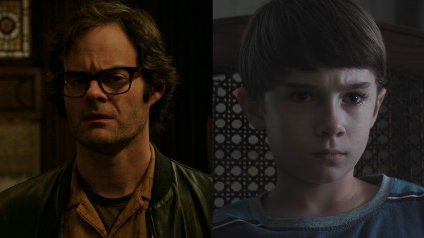 Bill Hader in IT Chapter 2 and Cary Christopher in Weapons side by side.