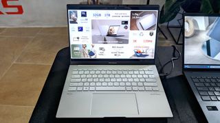 ASUS ZenBook 14 OLED in silver