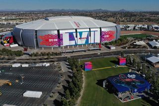 Super Bowl LVII venue State Farm Stadium in Glendale, Arizona. 