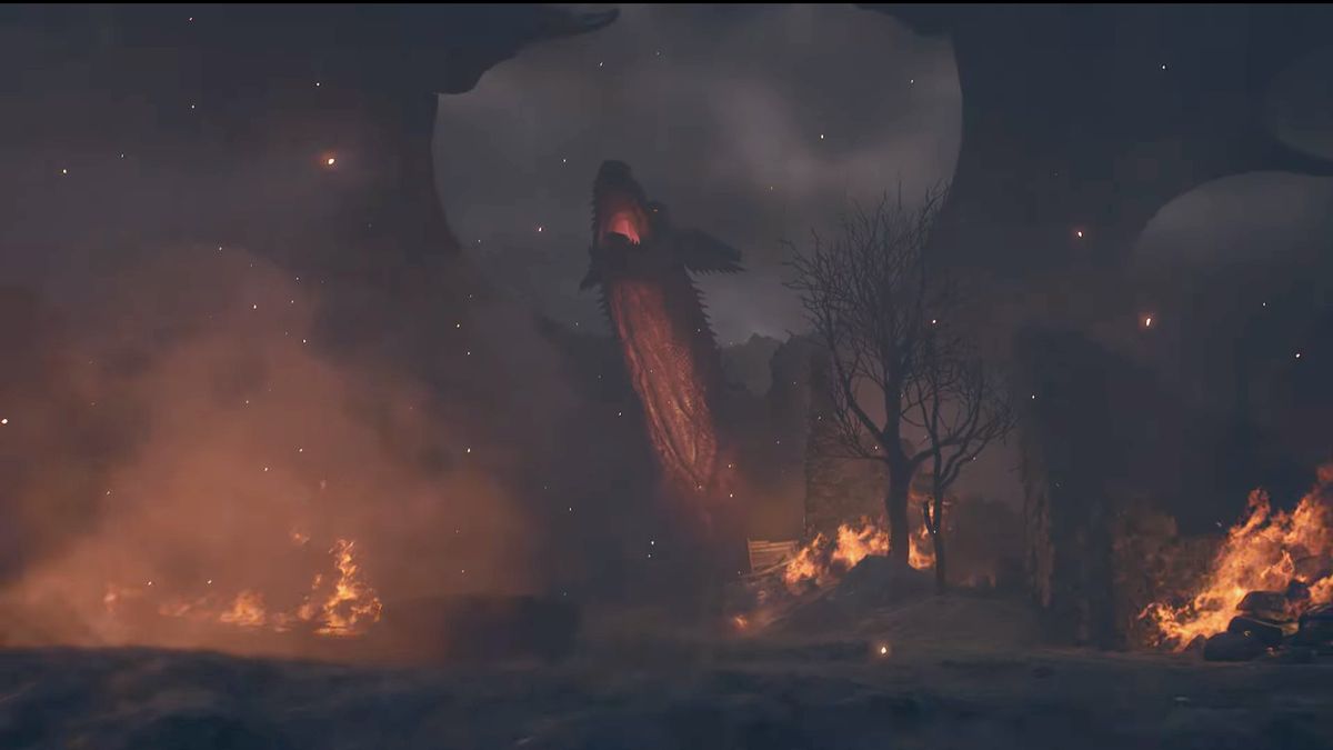 Dragon roaring in Dragon&#039;s Dogma 2.