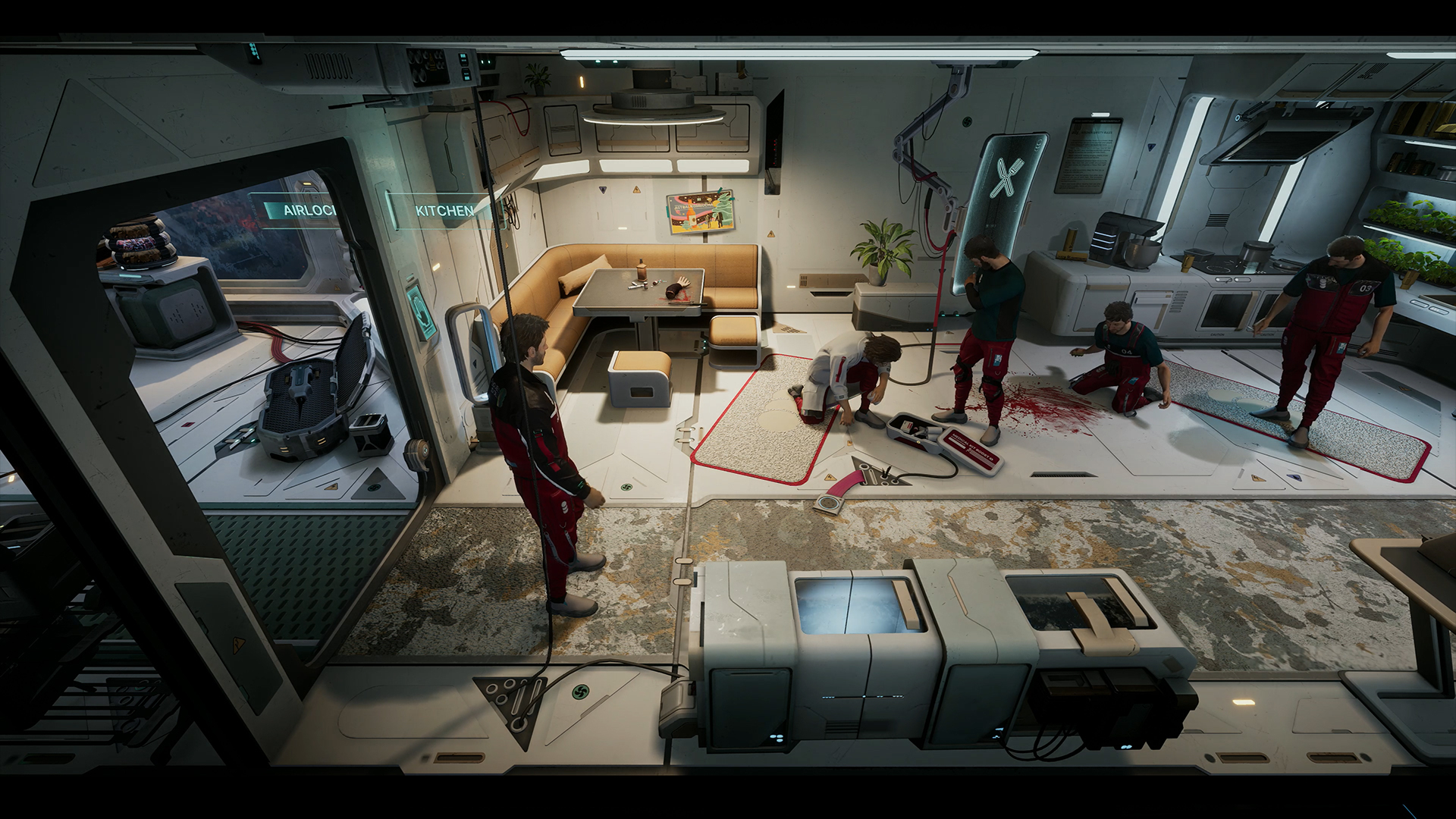 A screenshot from the game The Alters
