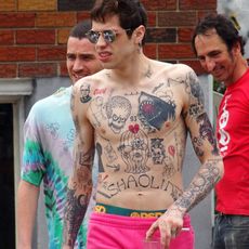 Pete Davidson on set of an untitled Judd Apatow/Pete Davidson project known as "Staten Island" on June 6, 2019 in New York City