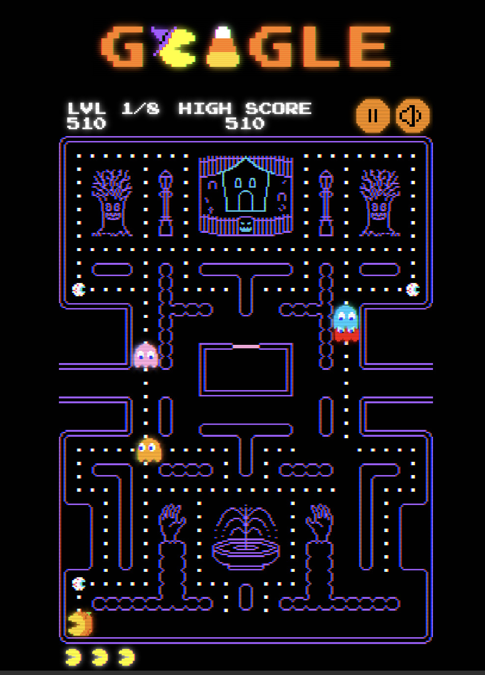 Pac-Man Google Doodle Halloween