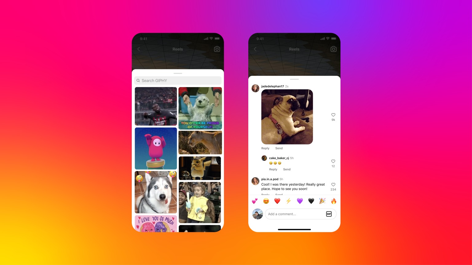 Instagram gif comment